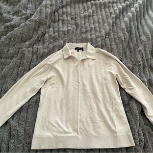 Theory Cream Long Sleeve Sweater
